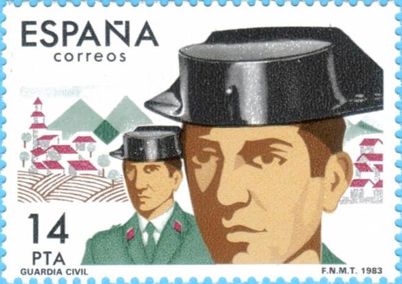 sello del Correo español en homenaje a la Guardia Civil.